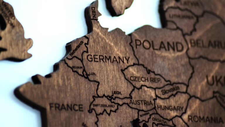 Wooden map of Europe