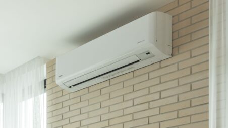 Air conditioning unit on the wall