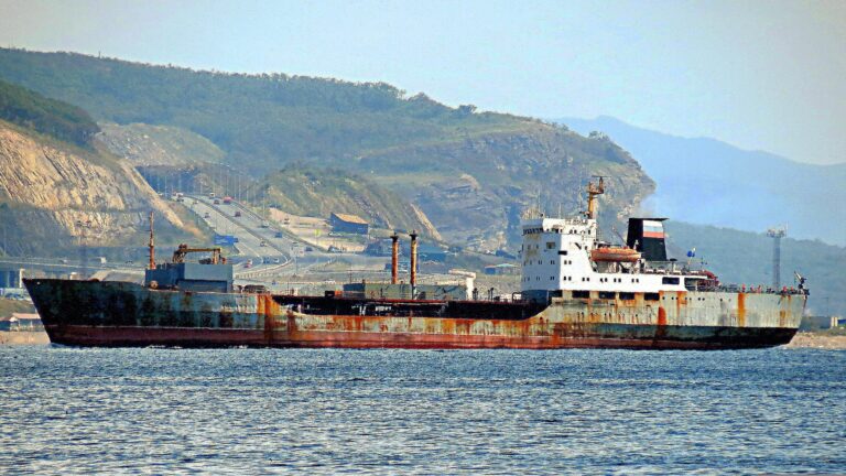 old oil tanker