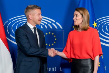 Roberta METSOLA, EP President meets with Péter MAGYAR, Prime Minister of Hungary