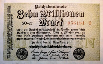 German hyperinflation banknote