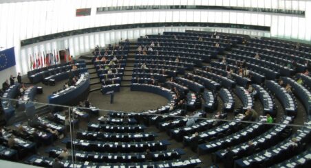The plenary chamber of the European Parliament in Strasbourg