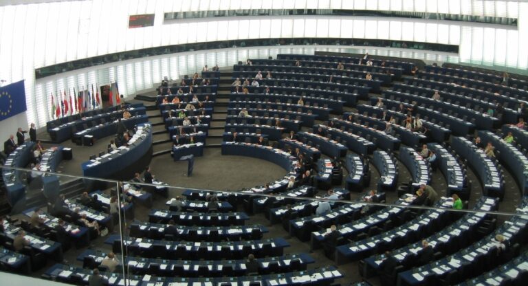 The plenary chamber of the European Parliament in Strasbourg