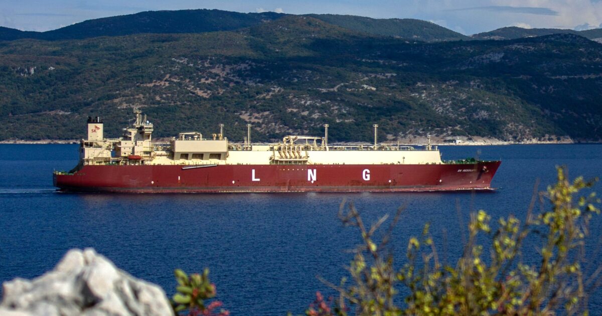 LNG tanker at sea