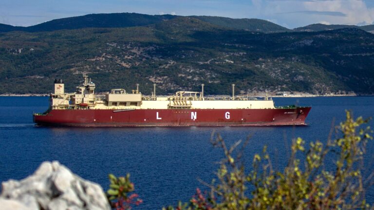 LNG tanker at sea