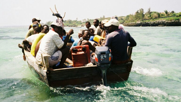 A boat full of African migrants