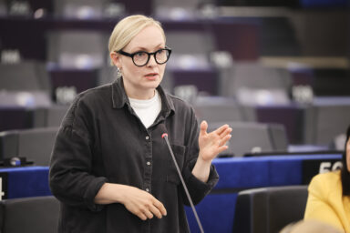 Maria Ohisalo speaking during a debate in the European Parliament