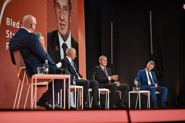 Central European prime ministers at the Bled Strategic Forum