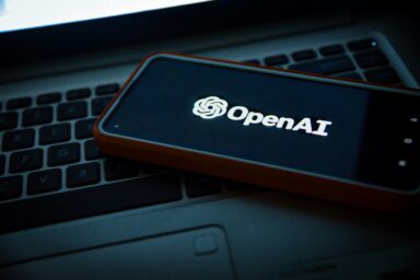 OpenAI displayed on a smartphone.