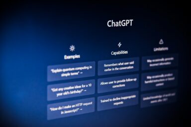 ChatGPT on laptop screen
