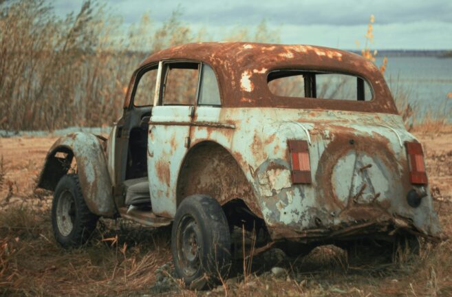 old car scrapyard
