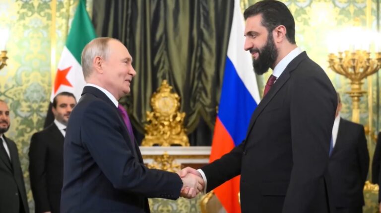 Ahmed Al-Sharaa, Vladimir Putin