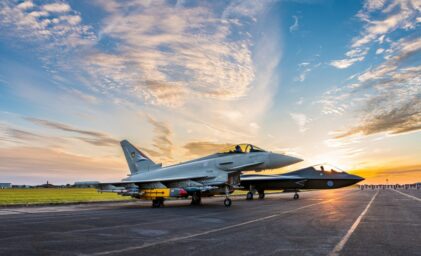 military aircraft in the open