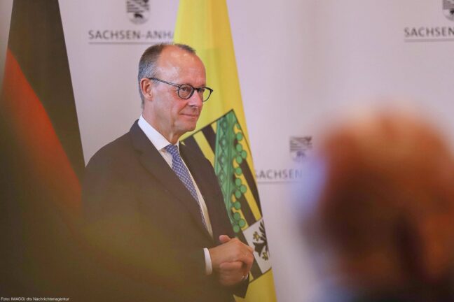 German Chancellor Friedrich Merz responds to the 2026 state-election results in Berlin and Mecklenburg-Western Pomerania.