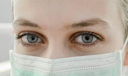 masked health worker