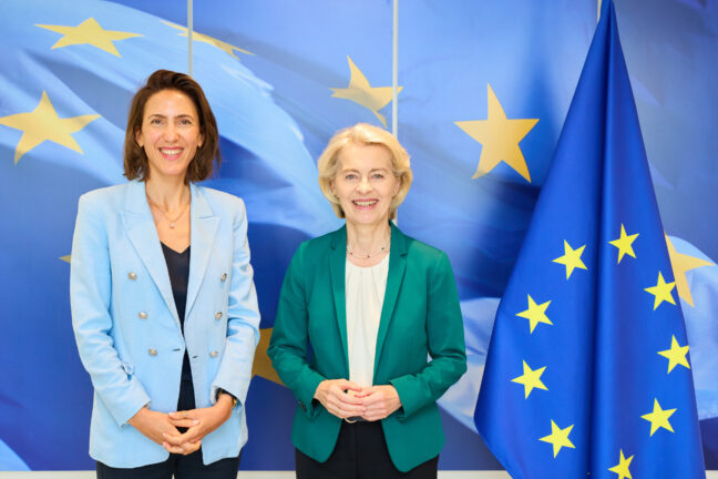 Valérie Hayer and Ursula von der Leyen