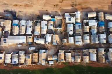 Migrant camp in Africa