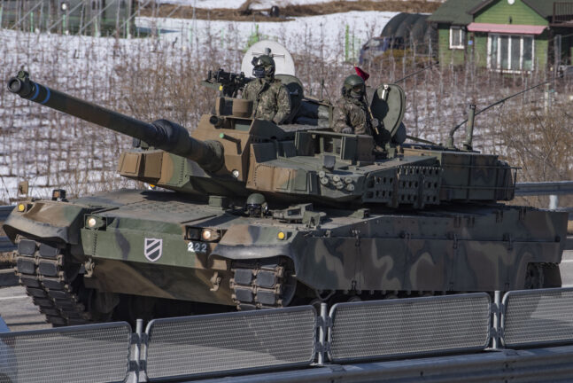 A Republic of Korea Army K-2 Black Panther assigned to the 112th Mechanized Infantry Battalion moves during a joint exercise in Hongcheon, Republic of Korea, Feb. 13, 2025. ROKA ground forces conducted a hasty defense and coordinated with U.S. air assets to obtain close air support. This exercise provided ROKA forces with perspective on how U.S. air assets can provide support, reaffirming the commitment to the U.S.-ROK Alliance and defense of the Korean peninsula. (U.S. Air Force photo by Staff Sgt. Jason W. Cochran)