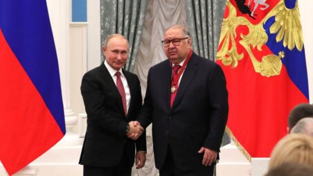 Vladimir Putin and Alisher Usmanov