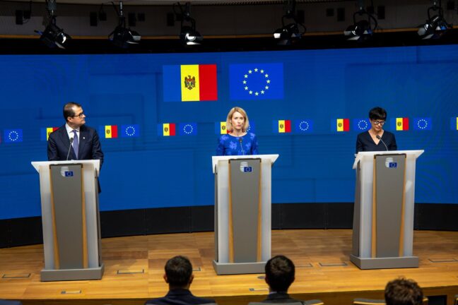 Vasile Tofan, Kaja Kallas and Marta Kos