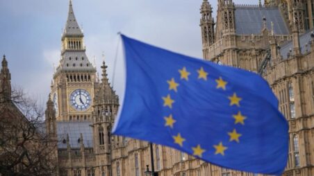 EU flag in London