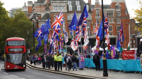 EU flags in the UK