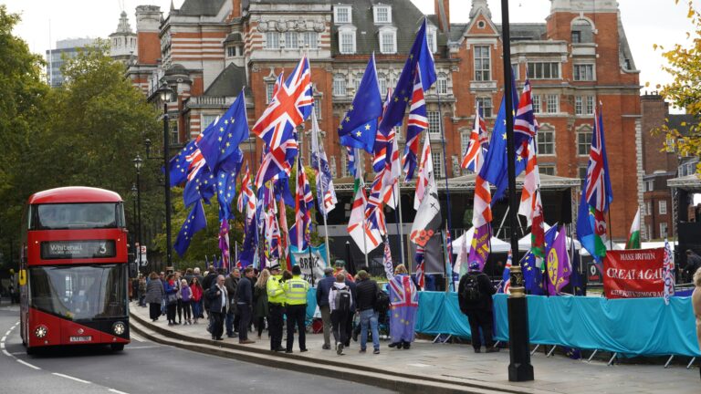 EU flags in the UK