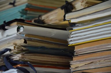 A pile of folders