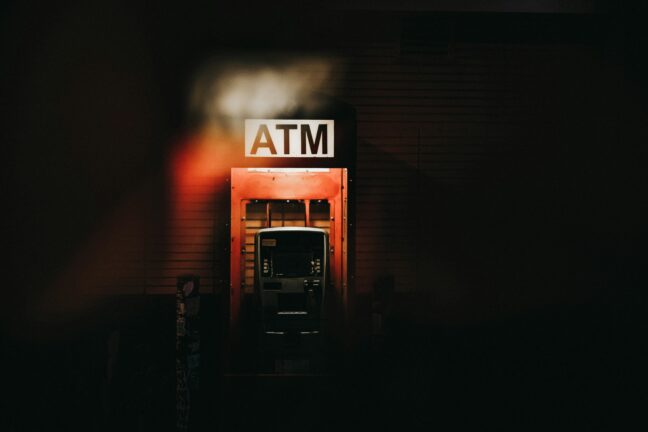 ATM at night
