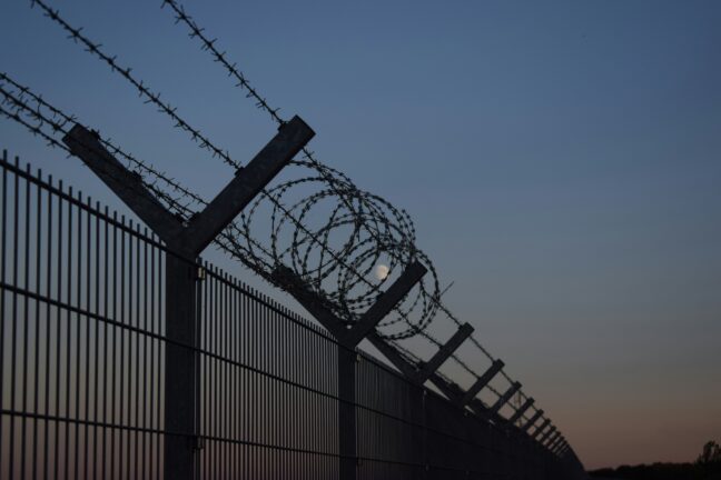 Barbed fence