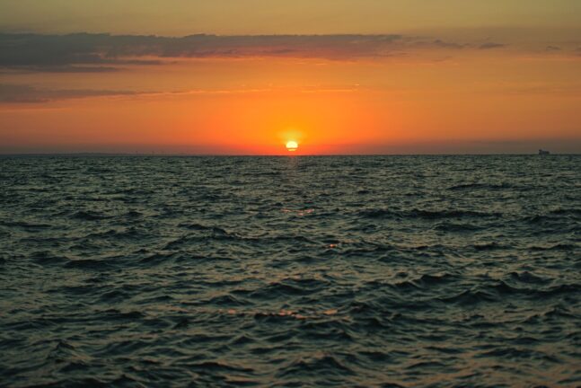 Black Sea sunset in Odesa, Ukraine