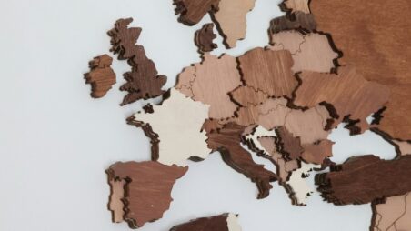 Wooden map of Europe