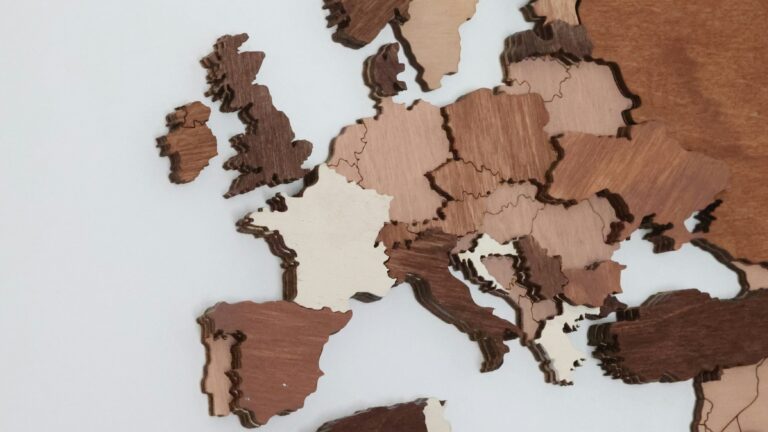 Wooden map of Europe