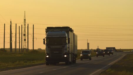 A truck on the road