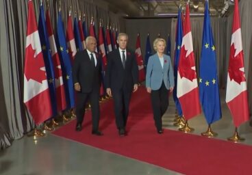 António Costa, Mark Carney, Ursula von der Leyen in Montreal